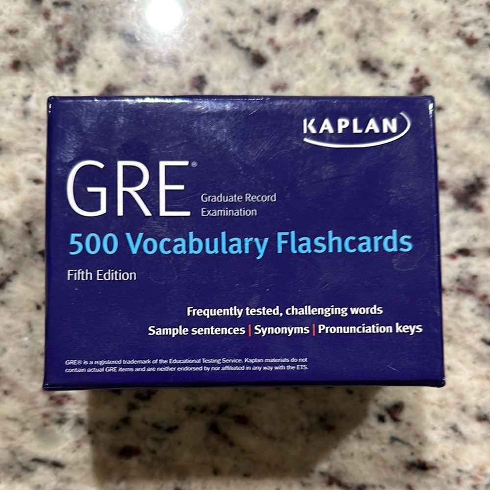 GRE Vocabulary Flashcards - Fifth Edition (New Condition)